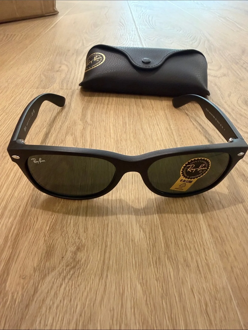 Ray-Ban Black Wayfarer Sunglasses with Dark Lenses